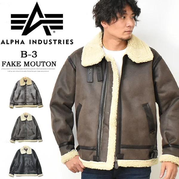 SALE セール ALPHA INDUSTRIES アルファ インダストリーズ フェイクムートン B...