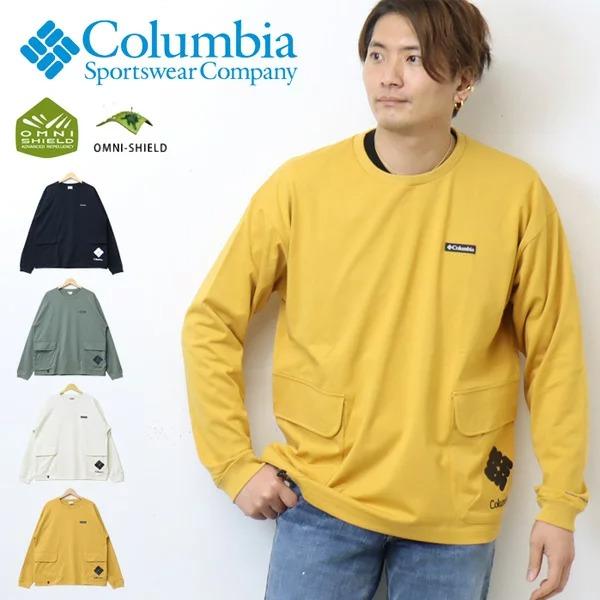 Columbia コロンビア ポケット ロングスリーブ Tシャツ 長袖Tシャツ ロンT 長T メンズ...