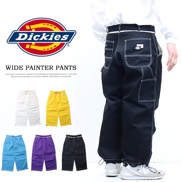 Dickies ドローストリング ワイド バルーン パンツ ペインター チノ ユニセックス ワーク ...