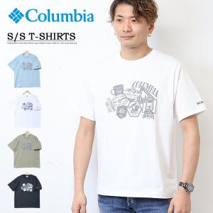 Columbia コロンビア ヤハラフォレスト ショートスリーブT プリント 半袖 Tシャツ メンズ レディース ユニセックス 半袖Tシャツ PM0681｜rexone