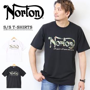 Norton ノートン ドライ リゾート バイク モチーフ Tシャツ メンズ 半袖Tシャツ 半T 送料無料 232N1005B｜rexone
