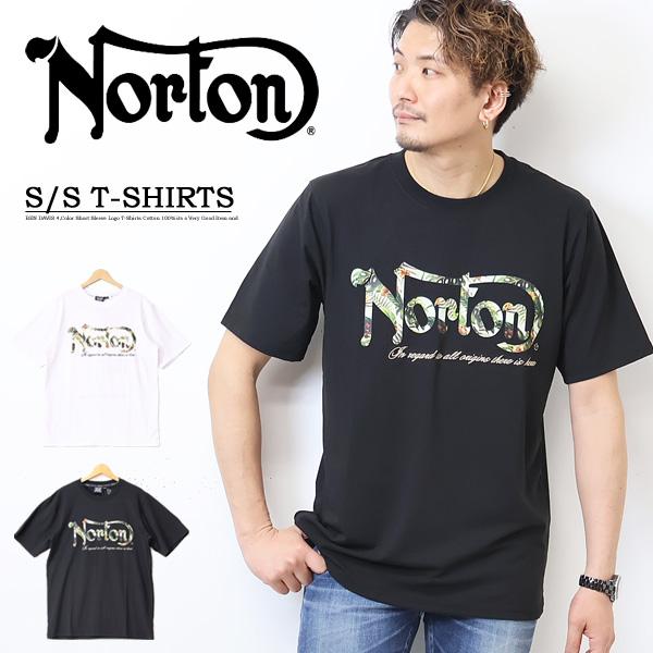 Norton ドライ リゾート バイク モチーフ Tシャツ メンズ 半袖Tシャツ 半T 送料無料 2...