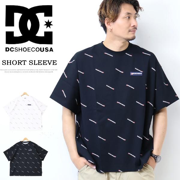 DC SHOES ディーシーシュー 総柄ロゴ オーバーサイズ 半袖 Tシャツ 半T ドロップショルダ...