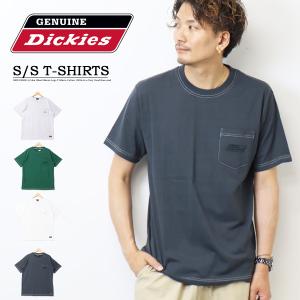 大きいサイズ GENUINE Dickies ジェニュイン ディッキーズ 胸ポケット ロゴ刺繍 半袖Tシャツ 半T メンズ レディース ユニセックス 3260-3181｜rexone