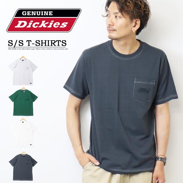 大きいサイズ GENUINE Dickies ジェニュイン ディッキーズ 胸ポケット ロゴ刺繍 半袖...