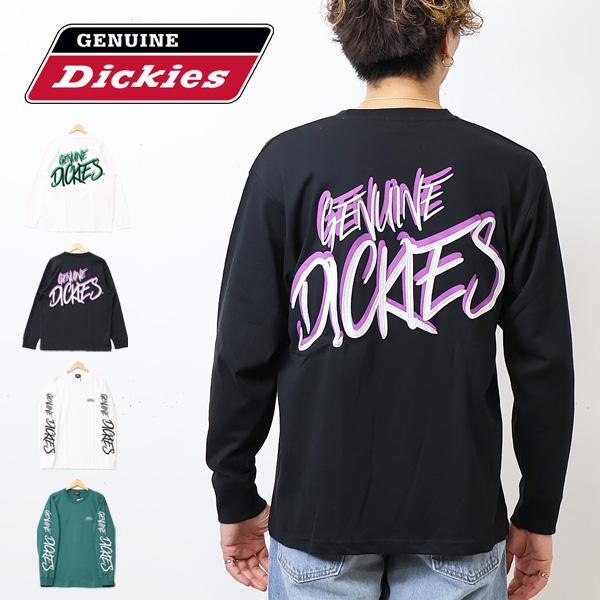 GENUINE Dickies ジェニュイン ディッキーズ ロゴ 刺繍 長袖Tシャツ ロンT 長T ...