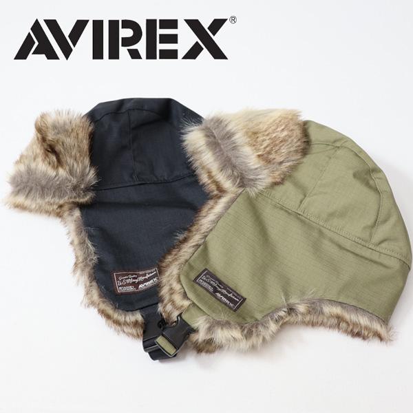 AVIREX アヴィレックス フライトボアキャップ 帽子 耳当て 暖かい ファー ユニセックス ミリ...