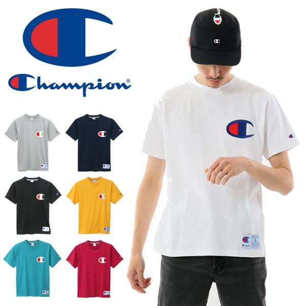 SALE Champion チャンピオン ビッグロゴ刺繍 半袖Tシャツ ビッグＣ ビックロゴ 半T ...