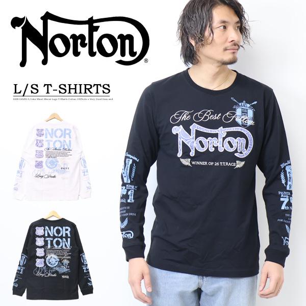 Norton ノートン ブルーペイズリー MAX ロンT メンズ カットソー 長T 長袖Tシャツ 送...