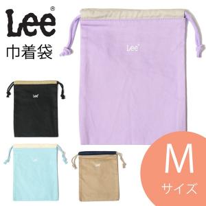 Lee リー ロゴ刺繍 巾着袋 Mサイズ ポーチ...の商品画像
