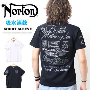 Norton ノートン ドライ ワッペンデザイン Tシャツ メンズ 半袖Tシャツ 半T 送料無料 242N1000B｜rexone