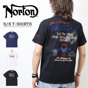 Norton ノートン ネイティブカラー刺繍Tシャツ メンズ 半袖Tシャツ 半T 送料無料 242N1023B｜rexone