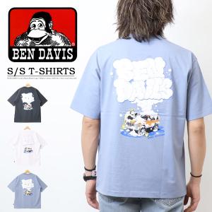 BEN DAVIS ベンデイビス ウォッシングカー バックプリント 半袖Tシャツ ビッグシルエット 半T メンズ ベンデビ ゴリラ 24580012