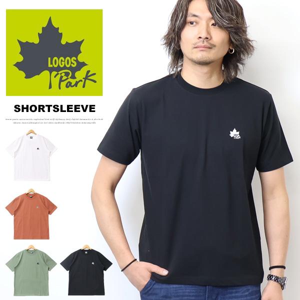 大きいサイズ LOGOS Park ロゴスパーク ワンポイントロゴ刺繍 半袖Tシャツ 半T メンズ ...