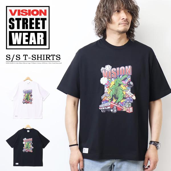 VISION STREET WEAR ビジョンストリートウェアー アメコミダイナソー 半袖Tシャツ ...