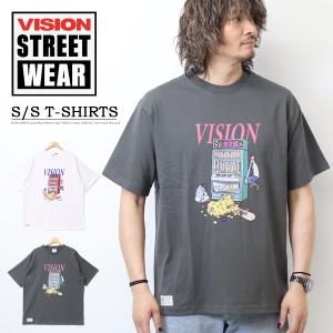 VISION STREET WEAR ビジョンストリートウェアー スケボースロット 半袖Tシャツ 半T ビッグシルエット メンズ 4505044｜rexone