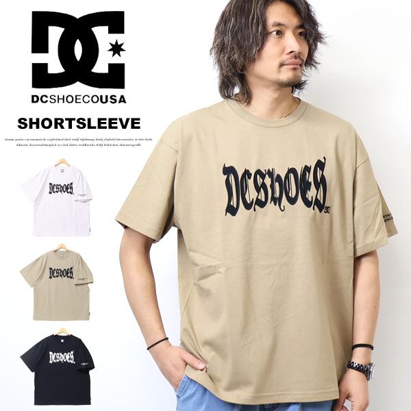 DC SHOES ディーシーシュー アップリケロゴ 半袖Tシャツ 半T ビッグシルエット メンズ D...