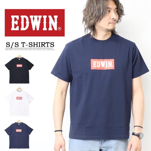 EDWIN エドウィン ボックスロゴプリント 半袖Tシャツ メンズ 半T ET6123