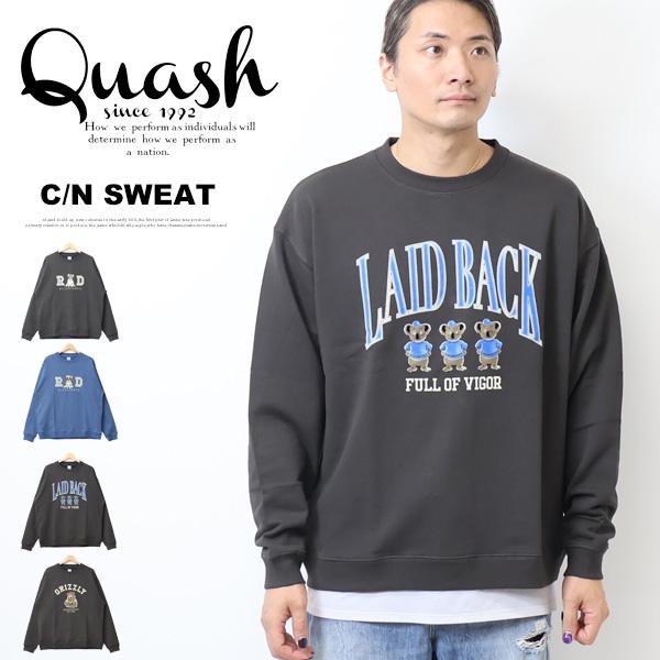 Quash クアッシュ ヘビー裏毛 グラデフロッキー スウェットシャツ トレーナー メンズ Q24-...