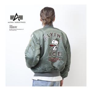ALPHA アルファ PEANUTS スヌーピーコラボ MA-1 ジャケット ALPHA アルファ PEANUTS スヌーピーコラボ MA-1 ジャケット