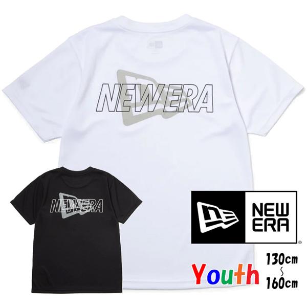 NEW ERA ニューエラ Youth キッズ テック Tシャツ Overlap Logo 半袖Tシ...