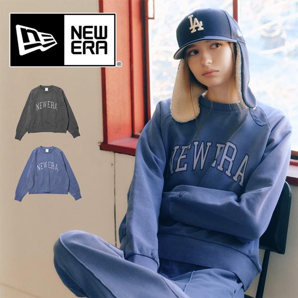 NEW ERA ニューエラ レディース Women's クルーネックスウェット ピグメント加工 ショ...