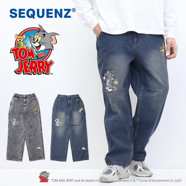SEQUENZ トムとジェリー チェイス ルーズデニムパンツ ジーンズ メンズ 送料無料 25170...