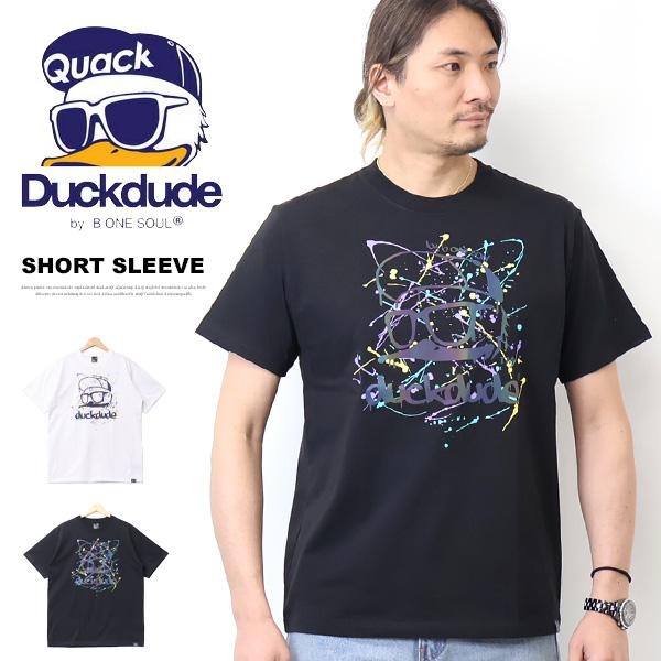 DUCK DUDE ダックデュード リフレクター スプラッシュ 半袖Tシャツ 半T メンズ アヒル ...