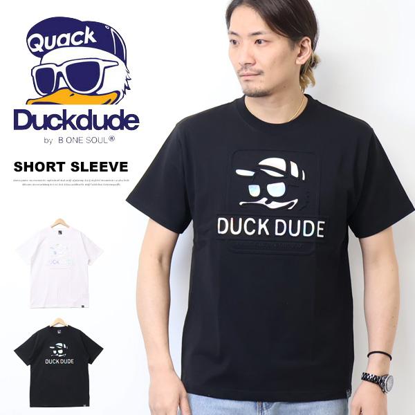 DUCK DUDE ダックデュード スクエアエンボス 半袖Tシャツ 半T メンズ アヒル 25570...