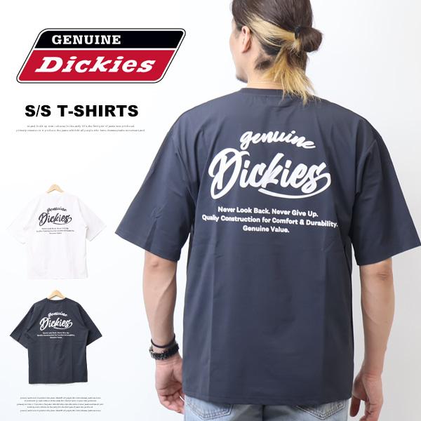 大きいサイズ GENUINE Dickies ジェニュイン ディッキーズ 吸汗速乾 刺繍 バックプリ...