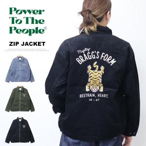 POWER TO THE PEOPLE パワートゥザピープル MAP刺繍 ツイル