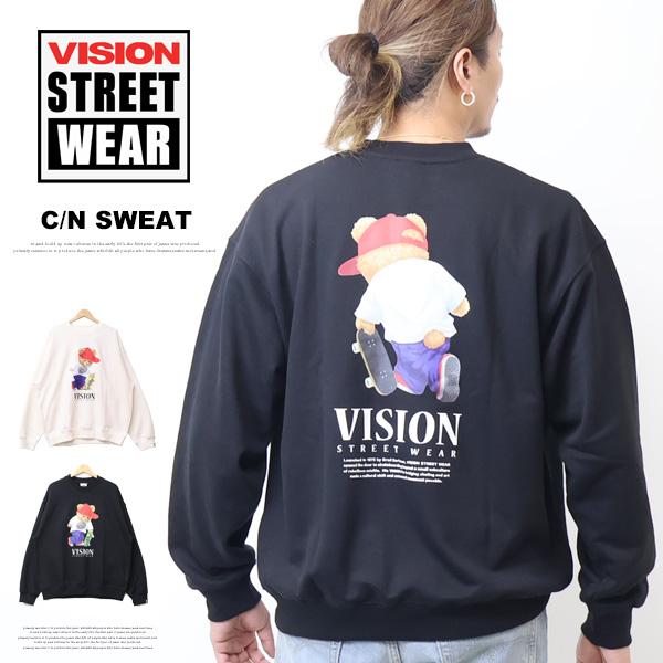 VISION STREET WEAR ビジョンストリートウェアー テディベアスケーター スウェットシ...