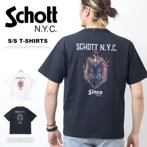 Schott ショット Tシャツ 半袖 メンズ ブラックパンサー Tee 782