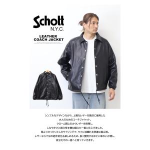 Schott ショット レザー コーチジャケッ...の詳細画像1
