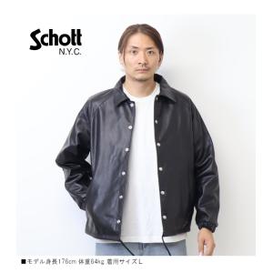 Schott ショット レザー コーチジャケッ...の詳細画像3
