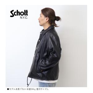 Schott ショット レザー コーチジャケッ...の詳細画像4