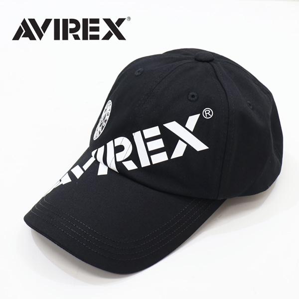 AVIREX アヴィレックス ビッグロゴプリント ベースボールキャップ 帽子 メンズ レディース ユ...
