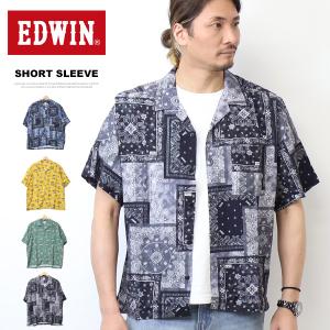 EDWIN エドウィン 半袖 アロハシャツ オー...の商品画像