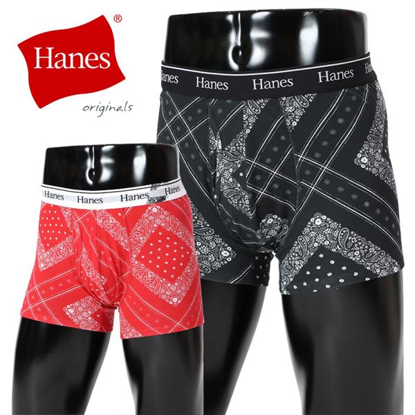 Hanes ヘインズ Hanes originals ボクサーブリーフ ボクサーパンツ バンダナ柄 ...