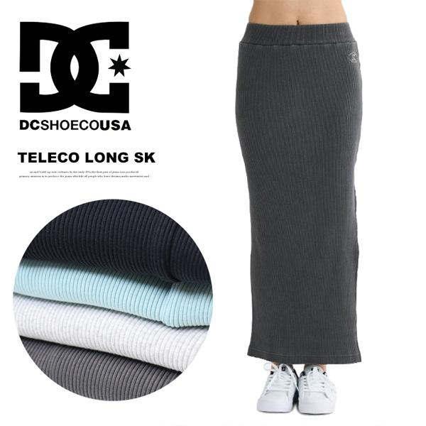 DC SHOES ディーシーシュー レディース テレコ ロングスカート 送料無料 LSK252303