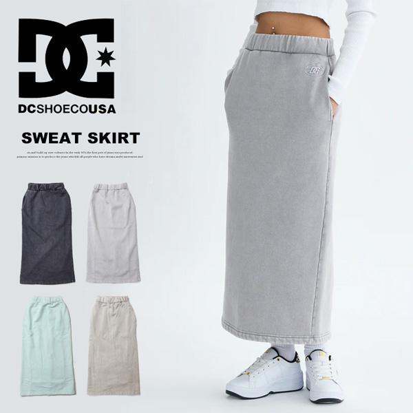 DC SHOES ディーシーシュー レディース ヴィンテージ加工 スウェット ロングスカート 裏起毛...