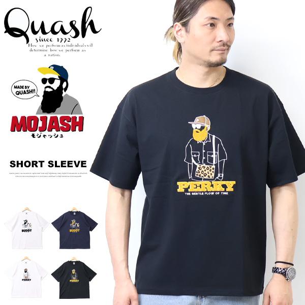 Quash クアッシュ MOJASH モジャッシュ ヒゲおじさん プリント サガラ刺繍 半袖Tシャツ...