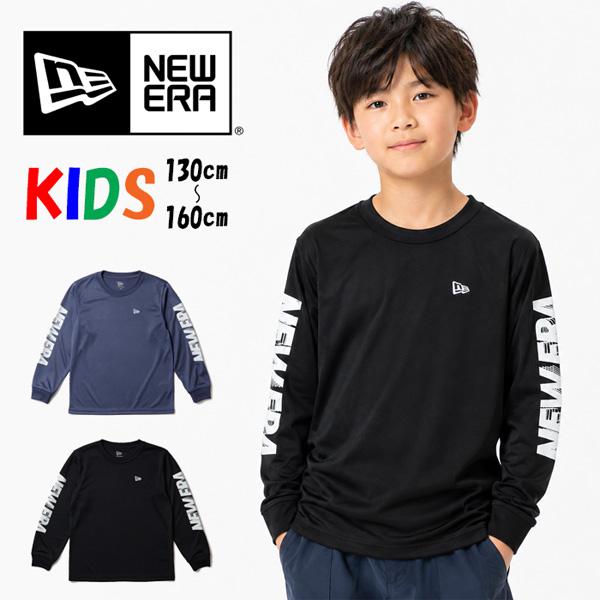 NEW ERA ニューエラ Youth キッズ 長袖Tシャツ テック Tシャツ Sleeve Log...