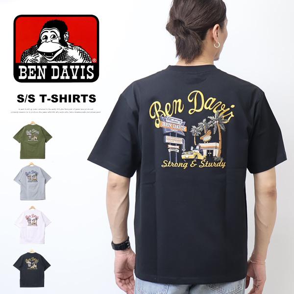 BEN DAVIS ベンデイビス スーベニア刺繍 半袖Tシャツ ビッグシルエット 半T メンズ ベン...