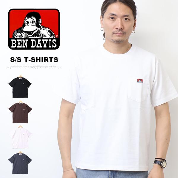 BEN DAVIS ベンデイビス ピスネーム 胸ポケット 半袖Tシャツ 半T レギュラーフィット メ...