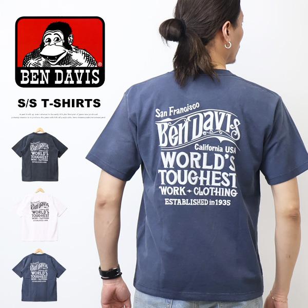 BEN DAVIS ベンデイビス オールドサイン 半袖Tシャツ 半T レギュラーフィット メンズ ベ...