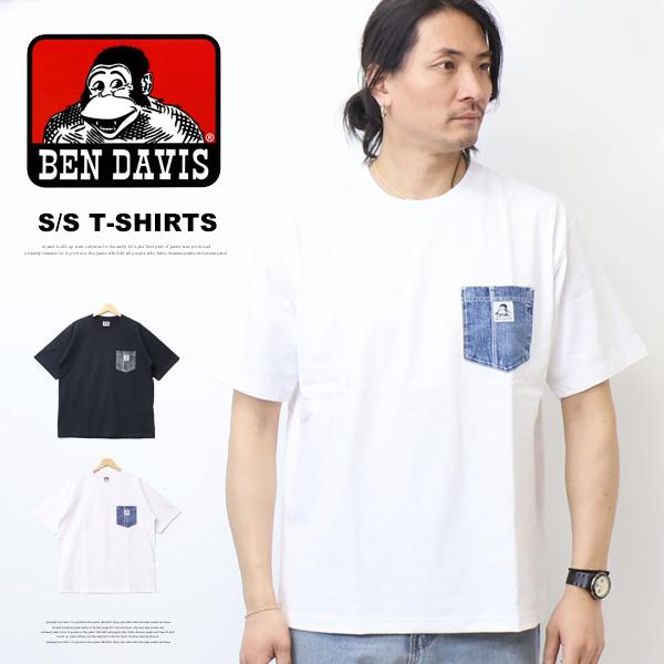 BEN DAVIS ベンデイビス デニム 胸ポケット 半袖Tシャツ ビッグシルエット 半T メンズ ...