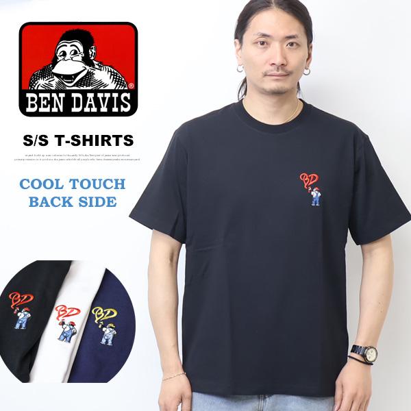 BEN DAVIS ベンデイビス 接触冷感 ワンポイント刺繍 半袖Tシャツ ビッグシルエット 半T ...