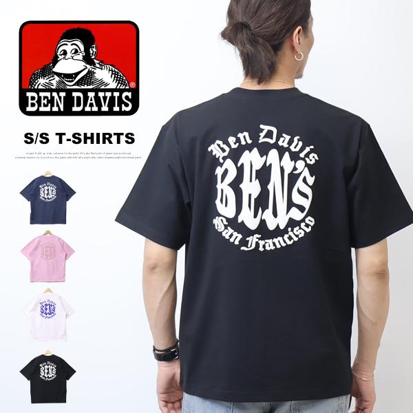 BEN DAVIS ベンデイビス オールドイングリッシュ サークルロゴ 半袖Tシャツ ビッグシルエッ...