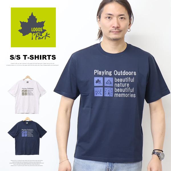 LOGOS Park ロゴスパーク プリント 半袖Tシャツ 半T メンズ 6233-4363